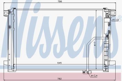 NISSENS Радиатор кондиционера MB W204/W214 1,8-3,0L 07-> (2045000254, 940035)