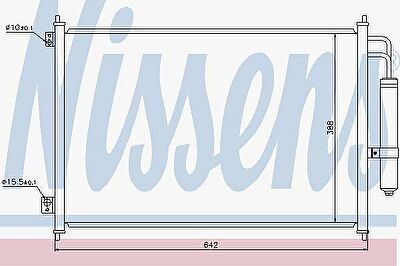 NISSENS Радиатор кондиционера NISSAN X-Trail (T31) all 07-> (940121)