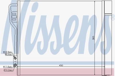 Nissens 940185 конденсатор, кондиционер на SMART FORTWO Cabrio (451)