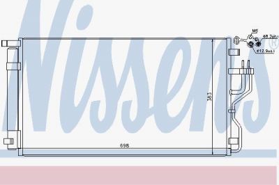 NISSENS Конденсер HYUNDAI IX35 10-/KIA SPORTAGE 2.0 10- (976062S500, 940208)