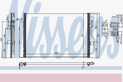 Nissens 940389 конденсатор, кондиционер на OPEL MOKKA