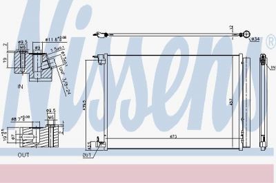 Nissens 940519 конденсатор, кондиционер на MERCEDES-BENZ E-CLASS (W213)