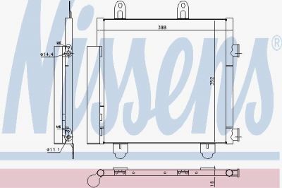 Nissens 940522 конденсатор, кондиционер на TOYOTA AYGO (PAB4_, KGB4_)