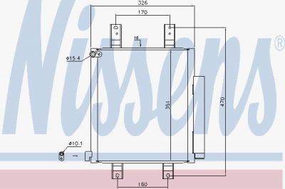 Nissens 940554 конденсатор, кондиционер на DAIHATSU CUORE VI (L251, L250_, L260_)