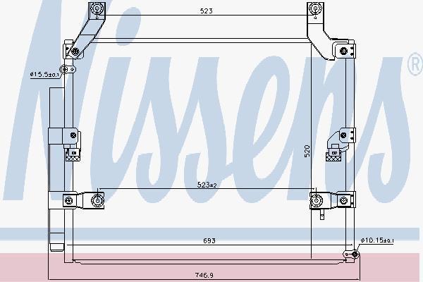 Nissens 940618 конденсатор, кондиционер на TOYOTA LAND CRUISER 100 (FZJ1_, UZJ1_)