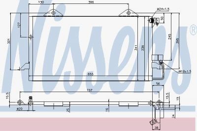 NISSENS Конденсер VAG A80/A6 1.9 TDi 91-98 (94206)