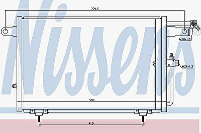 NISSENS Радиатор кондиционера A100/A6 1.8-2.8L 93-97 (4A0260403AB/AC, 94213)