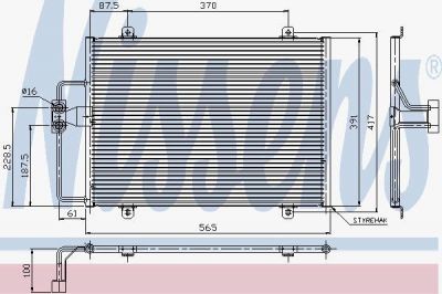 NISSENS Радиатор кондиционера RENAULT MEGANE I 1996/01-- (7700432391, 94246)