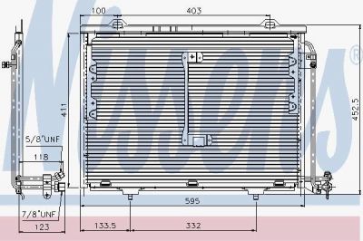 NISSENS Радиатор кондиционера MB W202 1.8-3.6L 93-98 АККП/МКПП (2028300870, 94284)