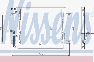 Nissens 94335 конденсатор, кондиционер на MERCEDES-BENZ VARIO c бортовой платформой/ходовая часть