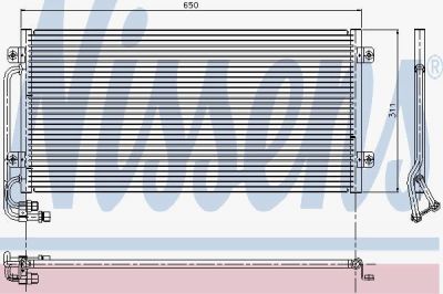 Nissens 94341 конденсатор, кондиционер на MAN F 2000