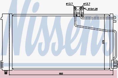 NISSENS Радиатор кондиционераW203 04- (8FC351301-351, 94544)