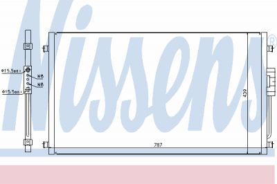 NISSENS Конденсер CHRYSLER VOYAGER III 2.4/3.0/3.3/3.8 01- (4880228AB, 94557)
