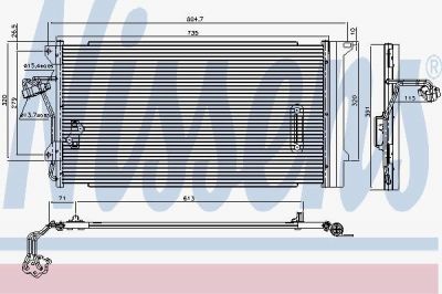 NISSENS Радиатор кондиционера VAG Q7/PORSCHE Cayenne/Touareg 02-10 (94667)
