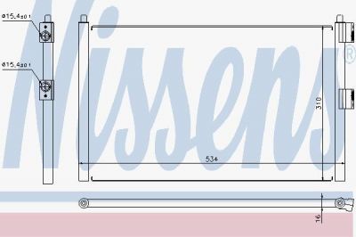 Nissens 94728 конденсатор, кондиционер на FIAT IDEA (350_)
