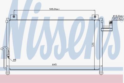 Nissens 94742 конденсатор, кондиционер на MAZDA PREMACY (CP)