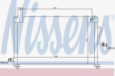 NISSENS Конденсер GM MATIZ 0.8/1.0 98- (96566331, 94751)