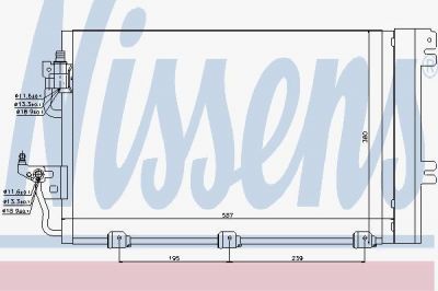 NISSENS Радиатор кондиционера OPEL Astra H 1.4/1.6/1.8L МКПП 05- (94767)