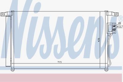 NISSENS Конденсер HYUNDAI SANTA FE 2.0/2.7/2.2D 06- (976062B200, 94869)