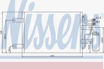 Nissens 94882 конденсатор, кондиционер на OPEL MERIVA