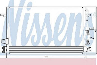 NISSENS Конденсер CHRYSLER VOYAGER 2.4-3.8 00- (4677509AA, 94929)