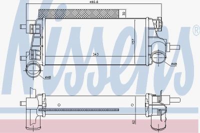 Nissens 96490 интеркулер на FORD FOCUS III Turnier