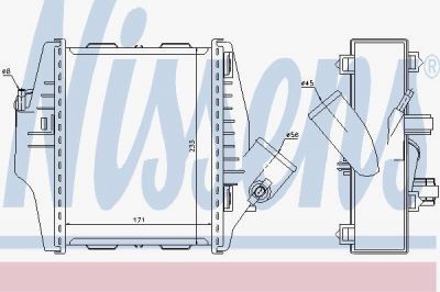 Nissens 96579 интеркулер на SMART FORTWO Cabrio (451)