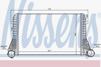 Nissens 96610 Интеркулер VAG A3/OCTAVIA/G5/PASSAT 1.8T-2.0T/1.9TD/2.0TD 03-/05-