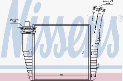 NISSENS Охладитель наддувочного воздуха (96611)