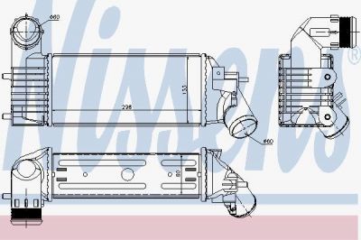 Nissens 96765 интеркулер на PEUGEOT 406 Break (8E/F)