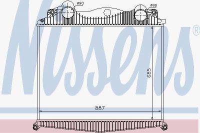 Nissens 97015 интеркулер на MAN TGA
