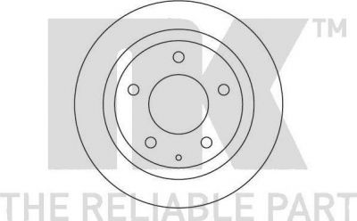 NK 203257 Диск тормозной MAZDA 323 94-98 задний D=251мм.