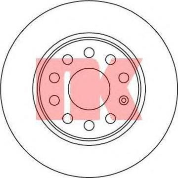 NK 2047137 Диск тормозной задний / AUDI A-3;SEAT;SKODA Octavia,Superb,Yeti;VW Caddy-III,Eos,Golf-VI,Jetta-IV,Touran ( 10-272 ) 09~