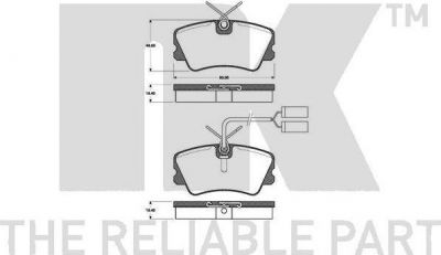 NK 221008 комплект тормозных колодок, дисковый тормоз на ALFA ROMEO 33 (905)