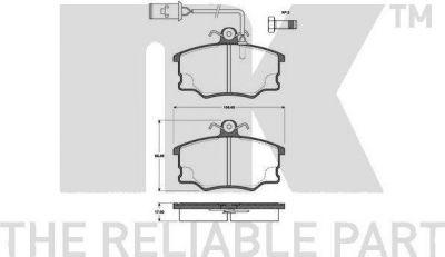 NK 221013 комплект тормозных колодок, дисковый тормоз на ALFA ROMEO 164 (164)