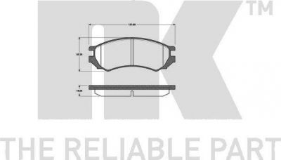 NK 222219 комплект тормозных колодок, дисковый тормоз на NISSAN PRIMERA (P10)