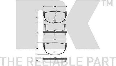 NK 222225 комплект тормозных колодок, дисковый тормоз на NISSAN BLUEBIRD Hatchback (T72, T12)