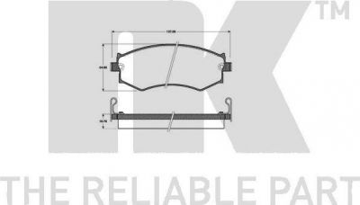 NK 222240 комплект тормозных колодок, дисковый тормоз на NISSAN PRIMERA Traveller (W10)