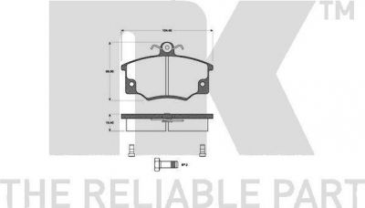 NK 222316 комплект тормозных колодок, дисковый тормоз на FIAT ARGENTA (132A)