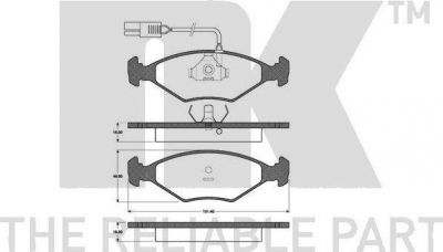 NK 222330 комплект тормозных колодок, дисковый тормоз на FIAT ELBA (146_)