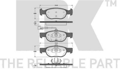 NK 222339 Комплект тормозных колодок, диско