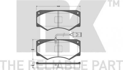 NK 222342 комплект тормозных колодок, дисковый тормоз на IVECO DAILY II фургон/универсал