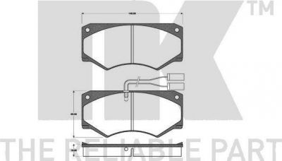 NK 222348 комплект тормозных колодок, дисковый тормоз на IVECO DAILY II фургон/универсал