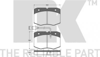 NK 222349 комплект тормозных колодок, дисковый тормоз на IVECO DAILY II фургон/универсал