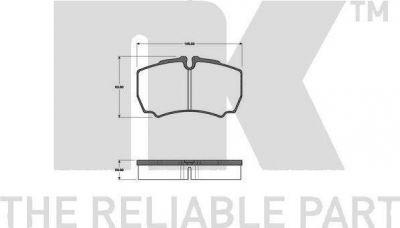 NK 222368 Комплект дисковых тормозных колодок 222368