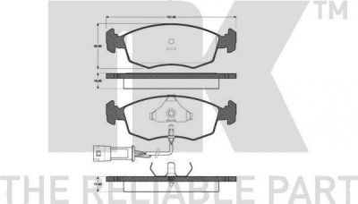 NK 222513 комплект тормозных колодок, дисковый тормоз на FORD SCORPIO I (GAE, GGE)