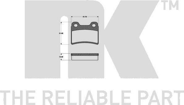 NK 222533 Комплект тормозных колодок, диско