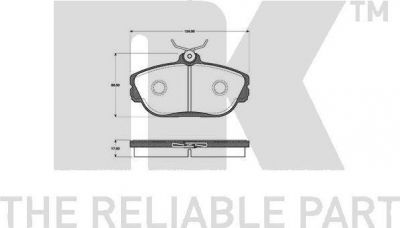 NK 222538 комплект тормозных колодок, дисковый тормоз на FORD USA TAURUS (P5_)