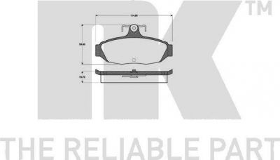 NK 222541 комплект тормозных колодок, дисковый тормоз на FORD USA TAURUS (P5_)