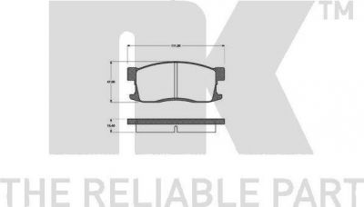 NK 222622 комплект тормозных колодок, дисковый тормоз на DAIHATSU APPLAUSE II (A101)